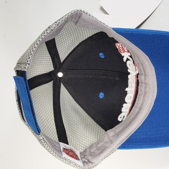 Keystone Automotive Operations Elko Blue Gray Mesh Adjustable Cap Trucker Hat - Picture 8 of 10